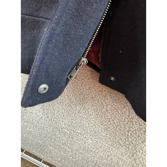 Tommy Hilfiger Womens Wool Blend Coat With Faux Fur Hood Size Medium - Picture 5 of 12